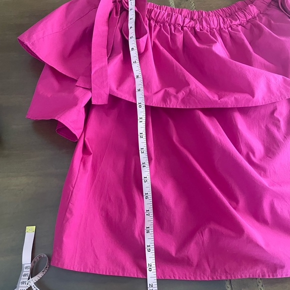 Ann Taylor Fuchsia Off-Shoulder Blouse - Picture 7 of 9